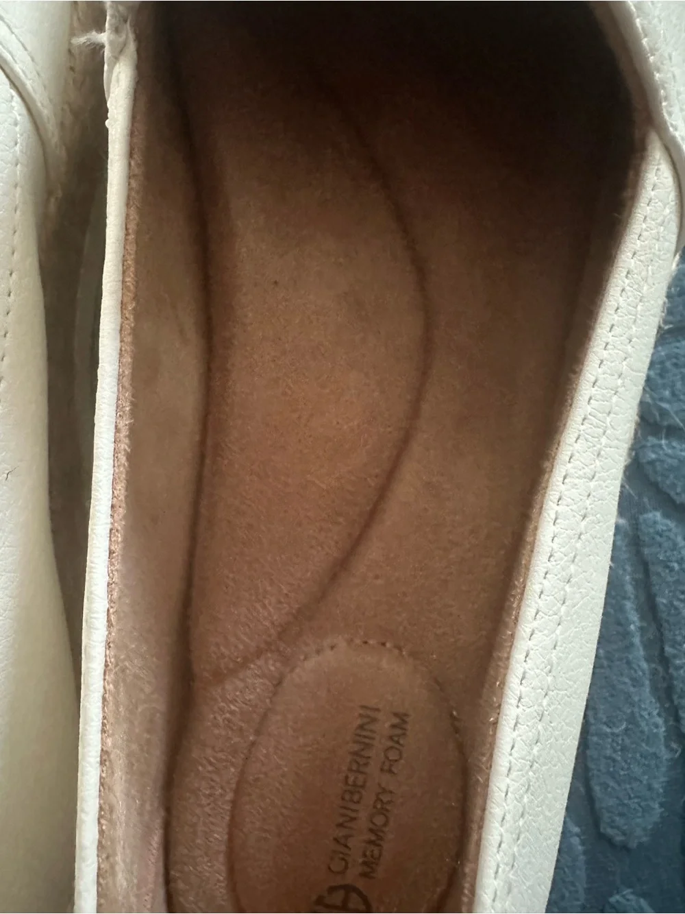 Giani Bernini Cream Espadrille Slip-On Flats